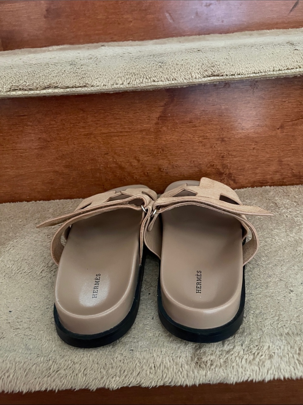 NWOT Authentic Herme’s Suede Goatskin Womens Chypre Sandals Size 36/ U.S. 5.5 - Picture 5 of 13